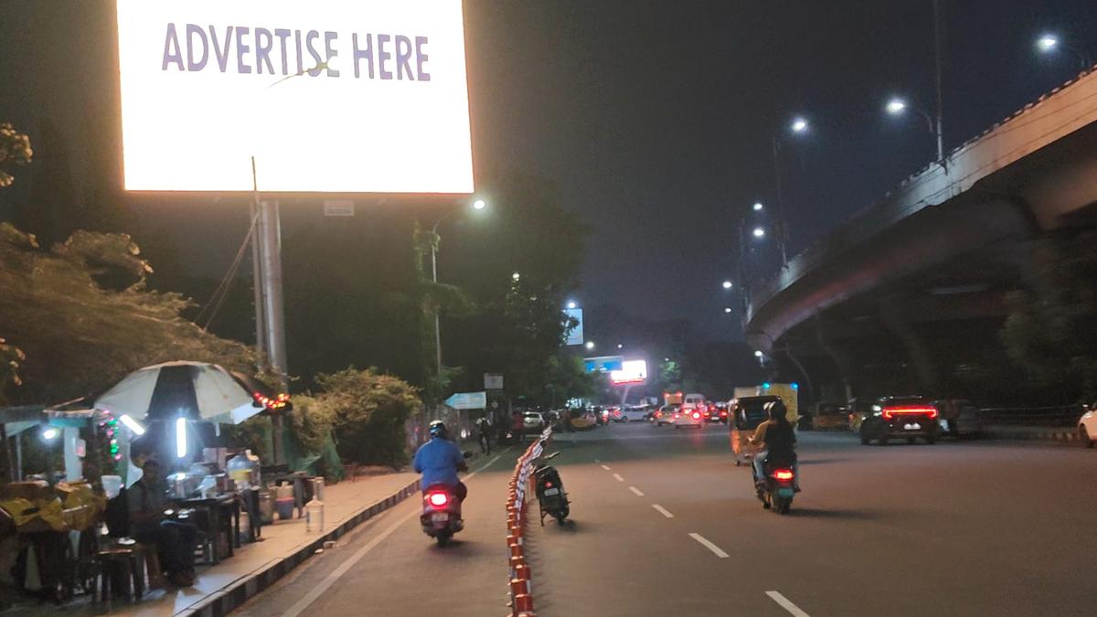 Bright LED hoarding sparks traffic safety fears in Tirusulam area