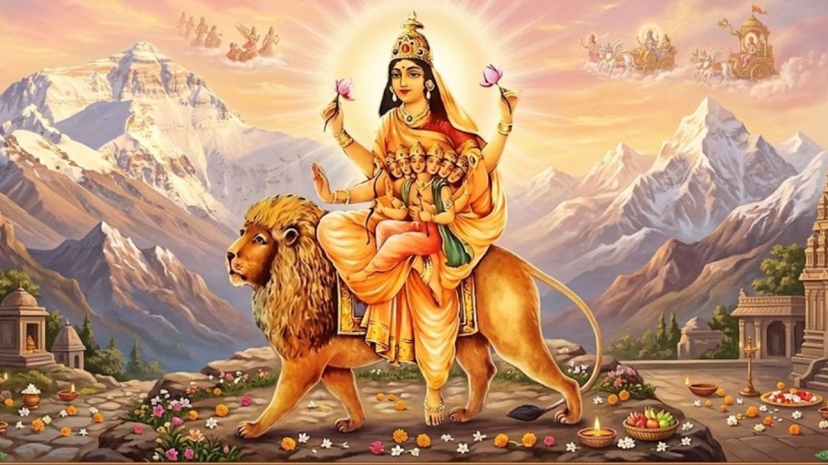 Devotees worship Skandamata on fifth day of Navratri festival