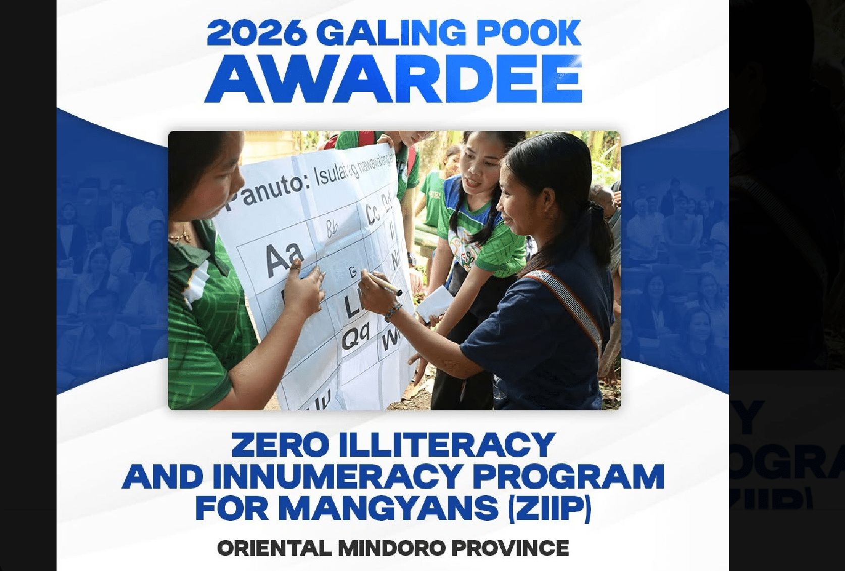 Oriental Mindoro's Mangyan literacy drive wins 2026 Galing Pook honor