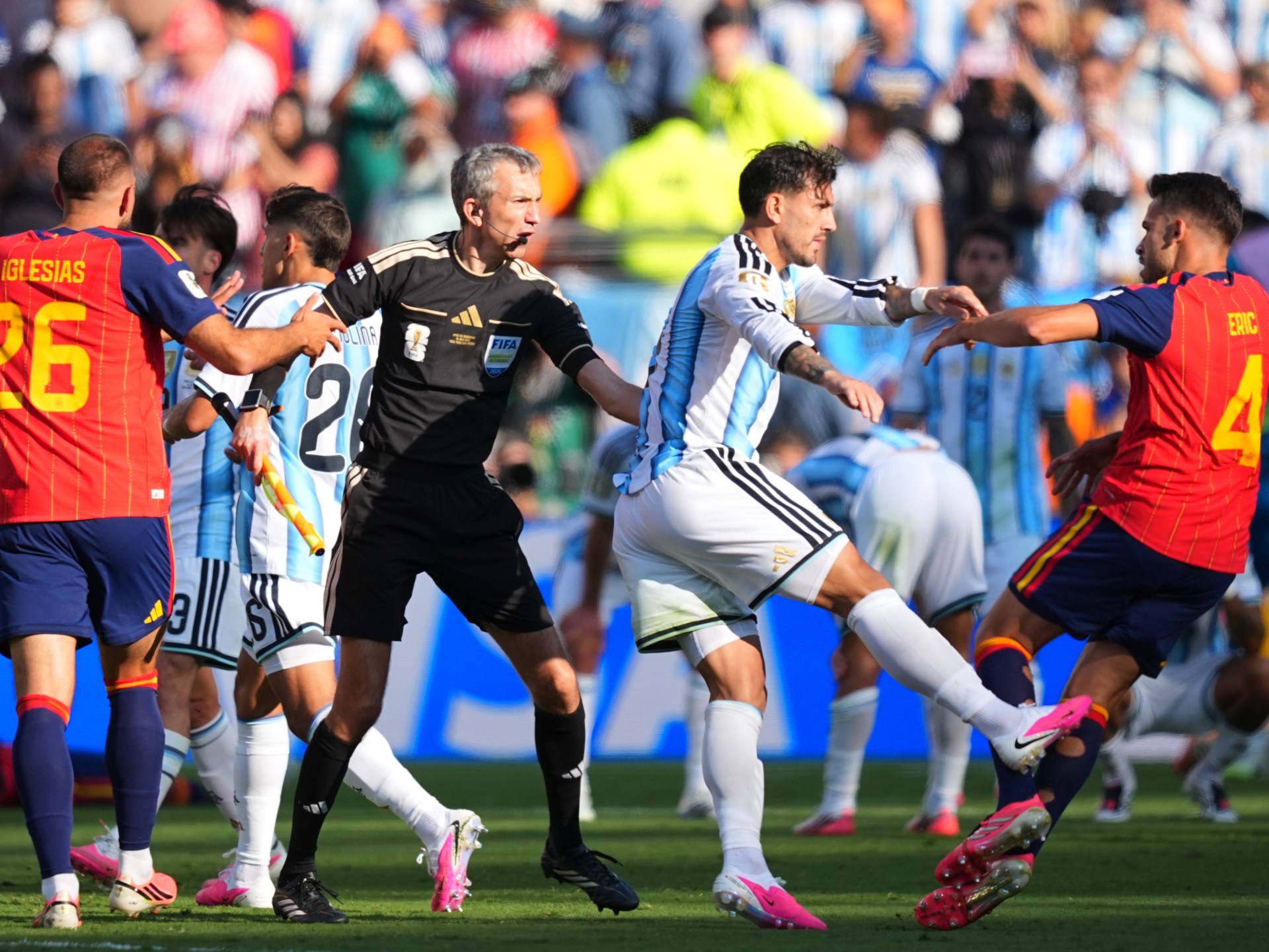 FIFA suspends Argentina's Paredes for 10 games over World Cup final incident