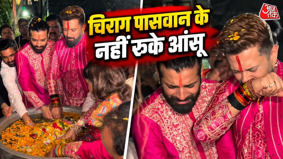 Union Minister Chirag Paswan breaks down during Ganesh idol immersion ceremony
