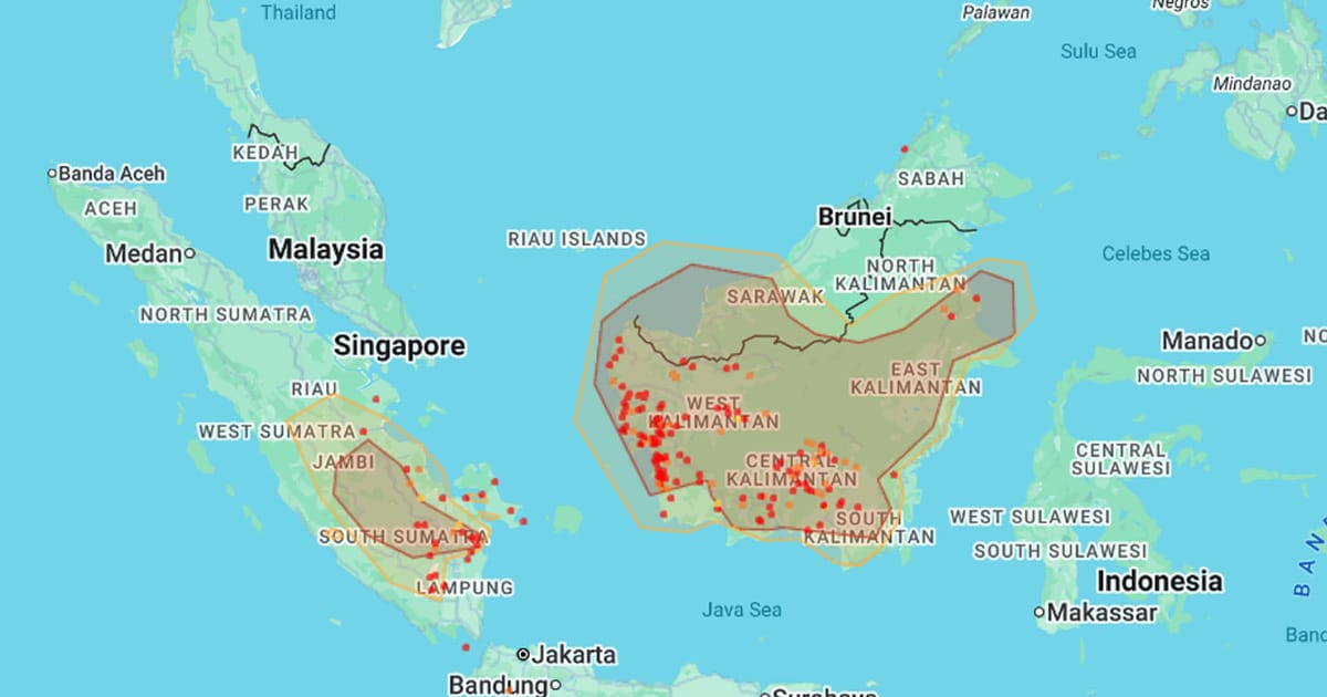 Malaysia kenal pasti 13 titik panas, Kalimantan dan Sumatra teruk