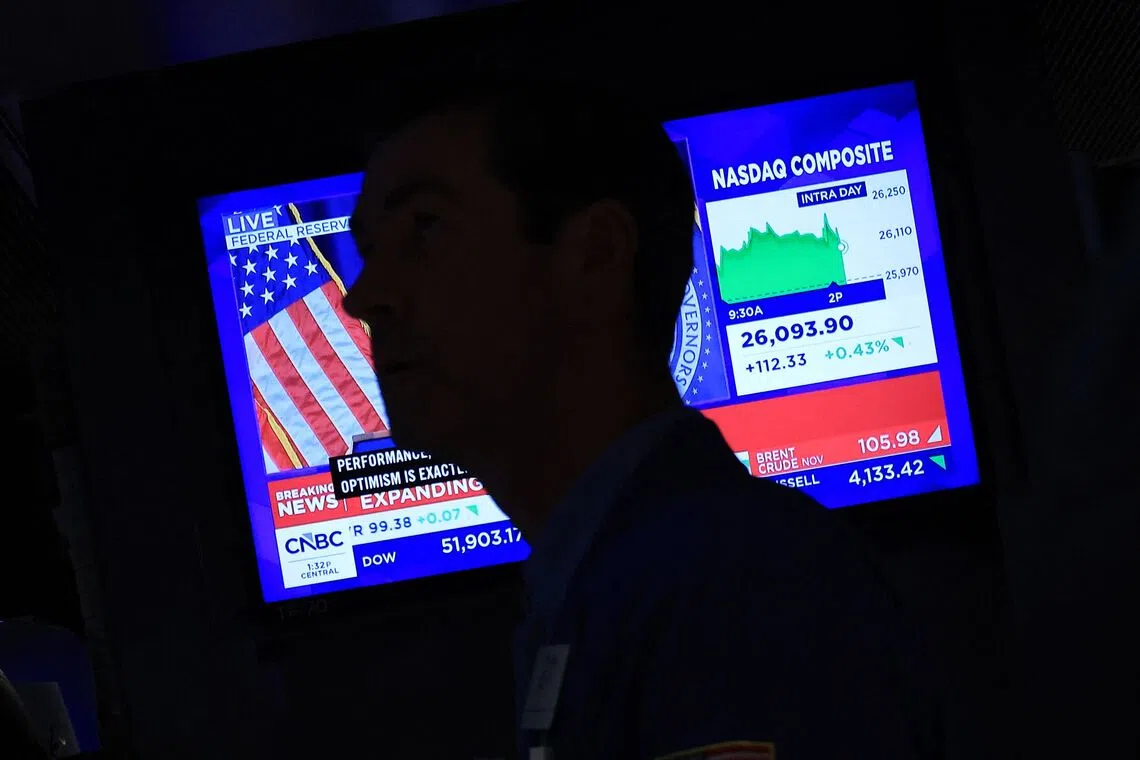 US tech stocks surge as oil prices ease, bond yields fall