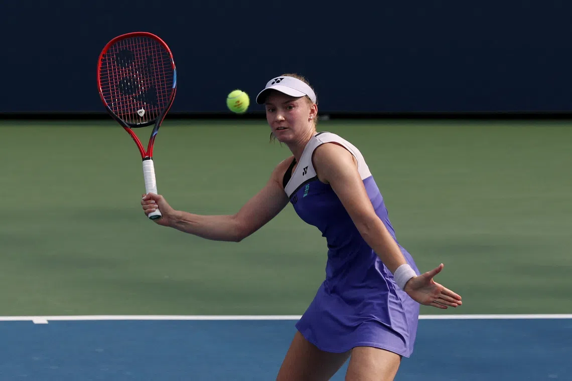 Rybakina dispels fitness doubts with commanding U.S. Open opener