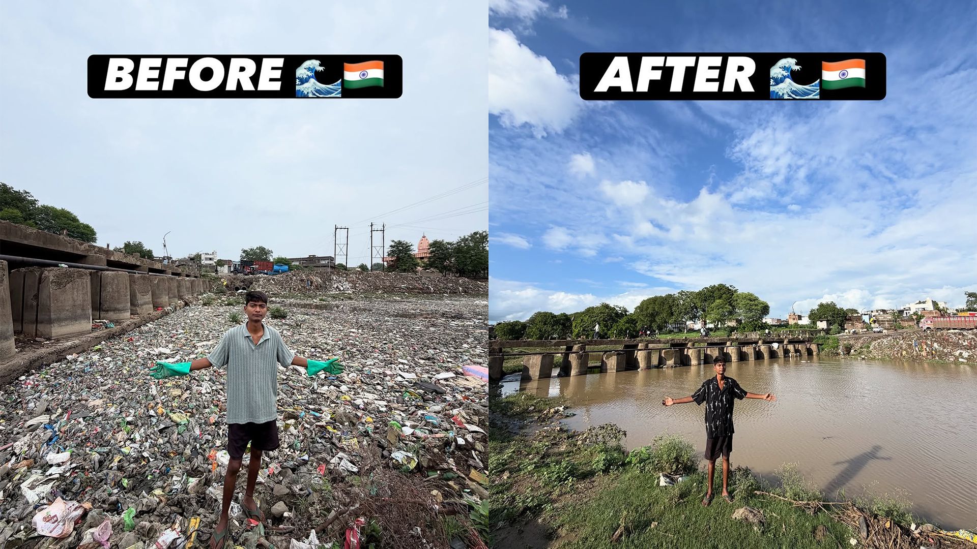 Indian student launches solo river cleanup drive in Madhya Pradesh