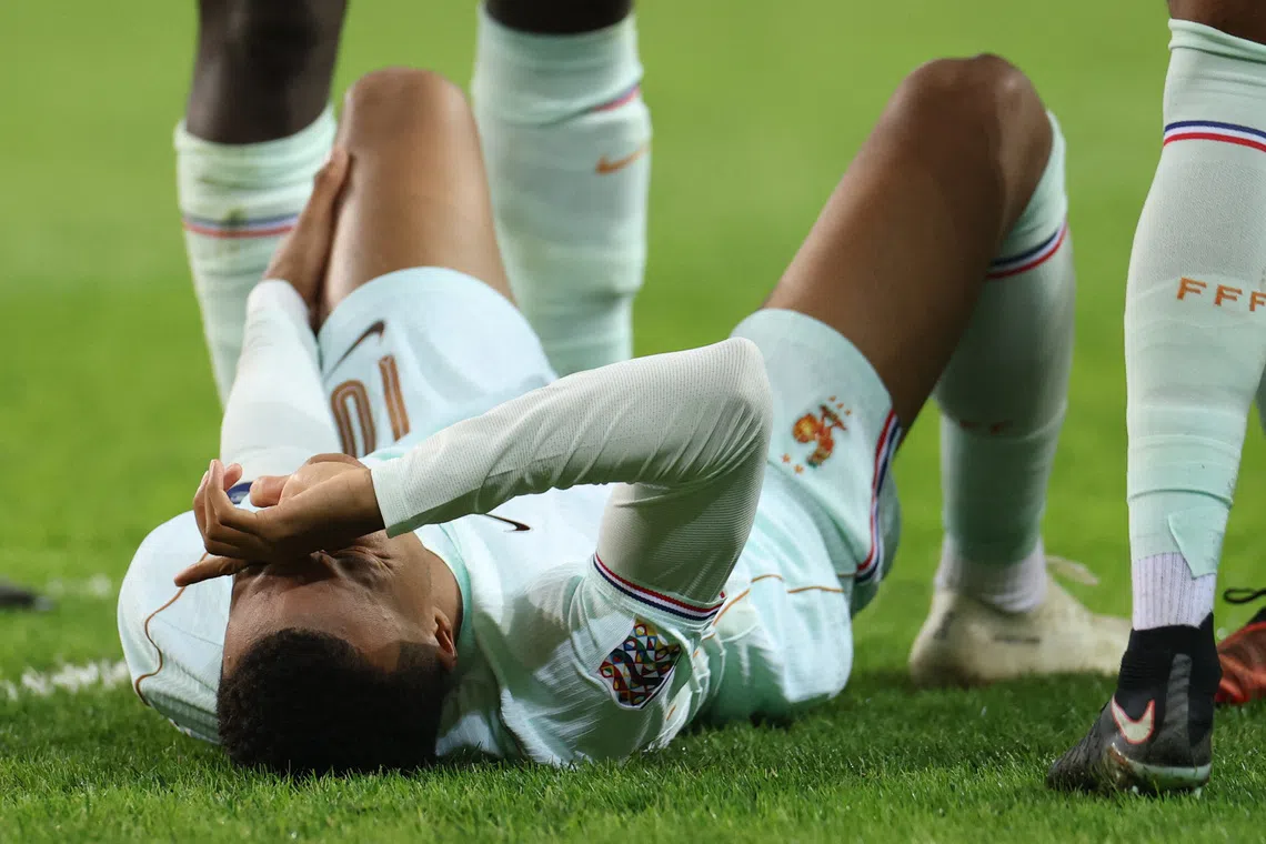 Mbappe sidelined with knee injury after France duty