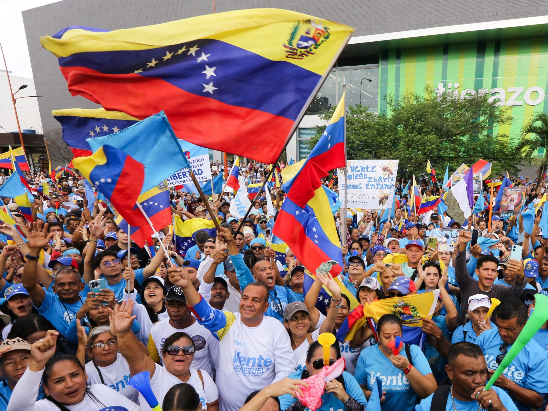 Venezuelans stage first major protest in two years demanding elections