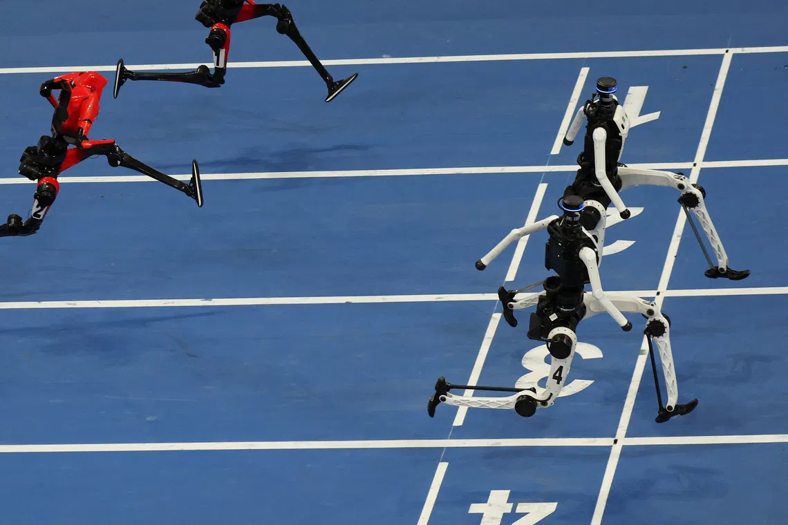 Chinese humanoid robot smashes 100m record at Beijing Olympics