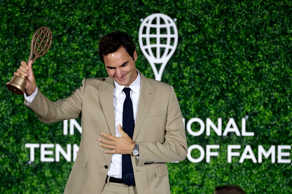Federer inducted into Tennis Hall of Fame with heartfelt tribute