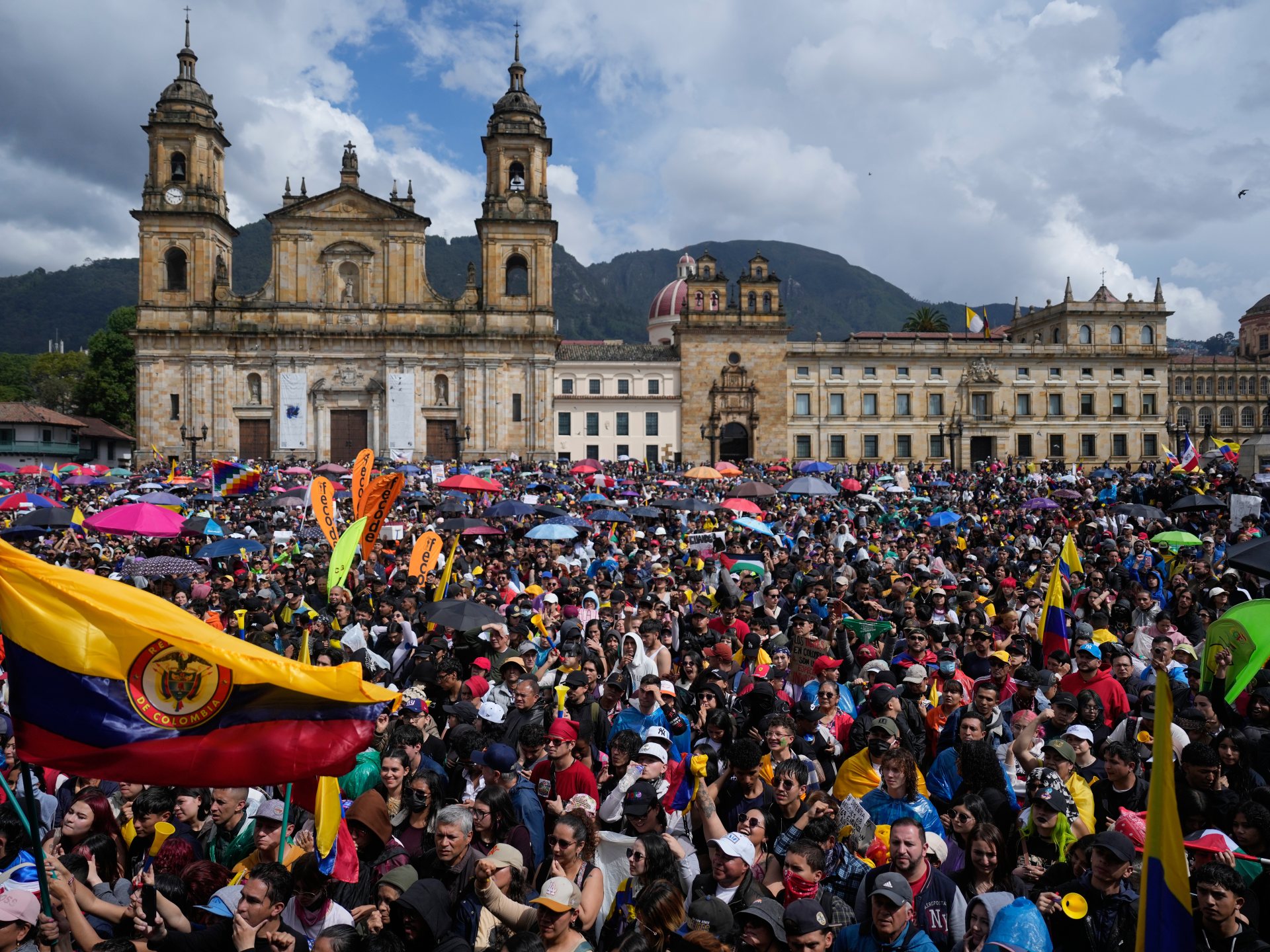 Colombian opposition stages major protest over government austerity measures