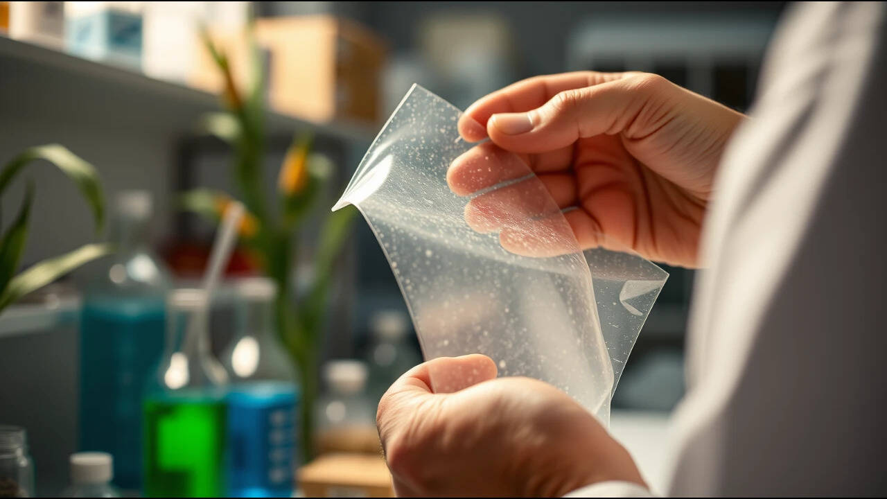 South African student develops biodegradable plastic from crop waste