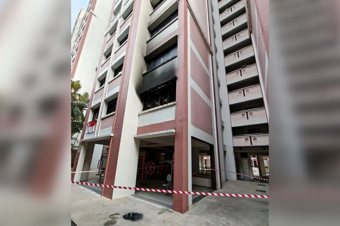 Man hospitalised with foot injuries following Buangkok HDB fire
