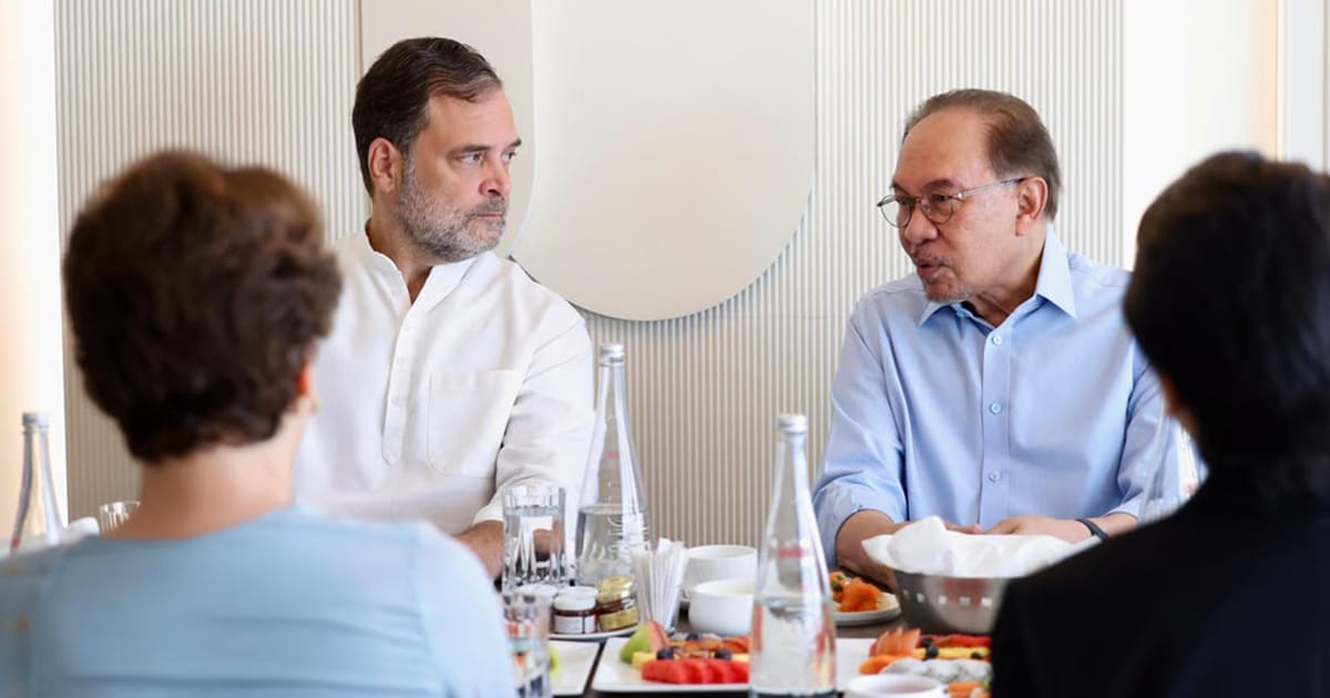 Anwar meets Indian opposition leaders Gandhi siblings in New Delhi