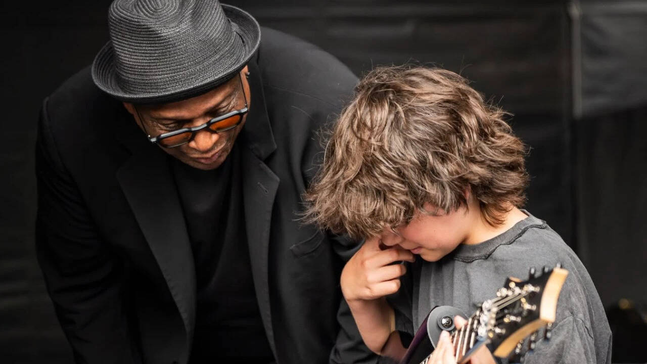 Eleven-year-old guitarist impresses legendary music producers at state fair