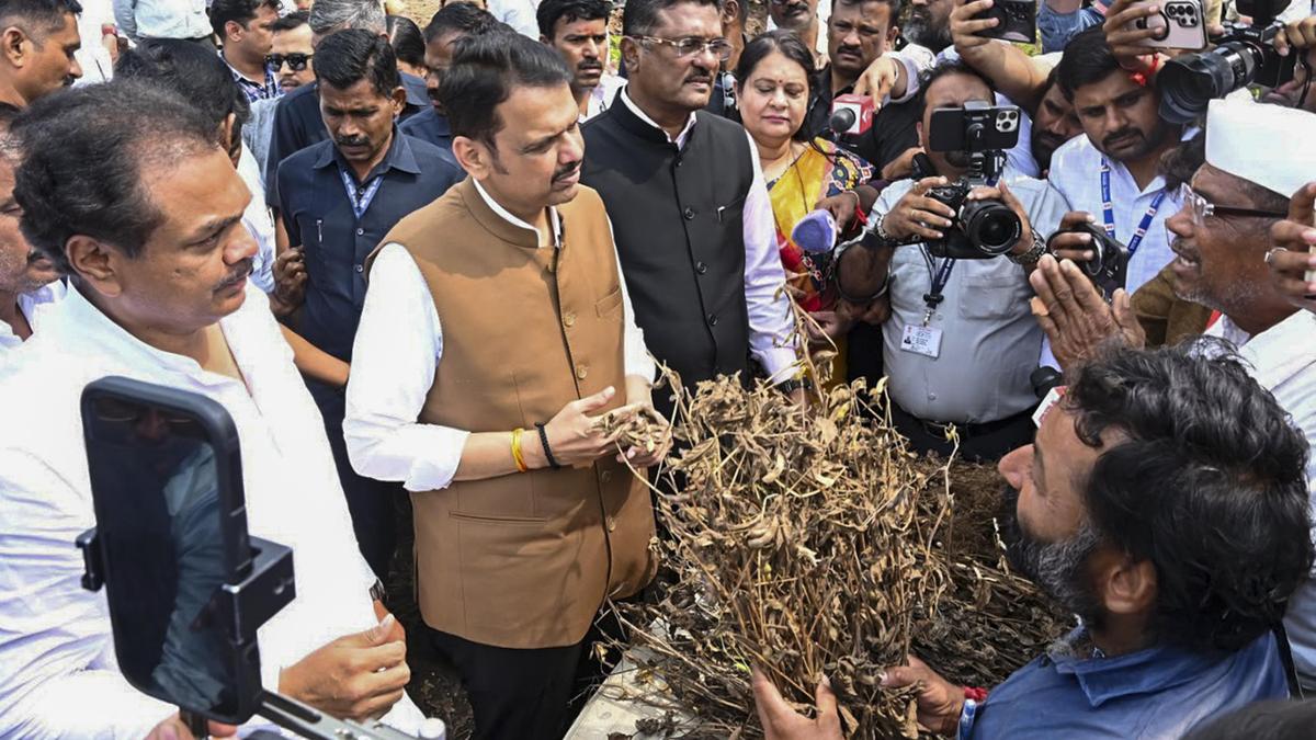 सूखे से जूझते इलाकों का दौरा करने पहुंचे मुख्यमंत्री फडणवीस और उप मुख्यमंत्री शिंदे
