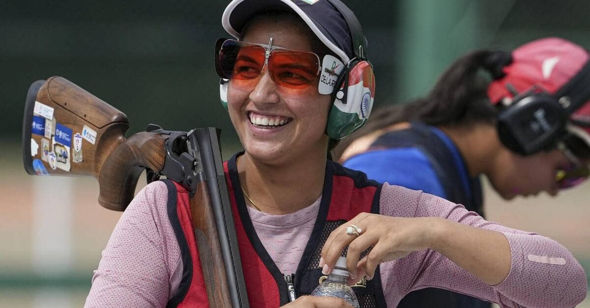 India claims trap shooting silver at Asian Games, men struggle in team event