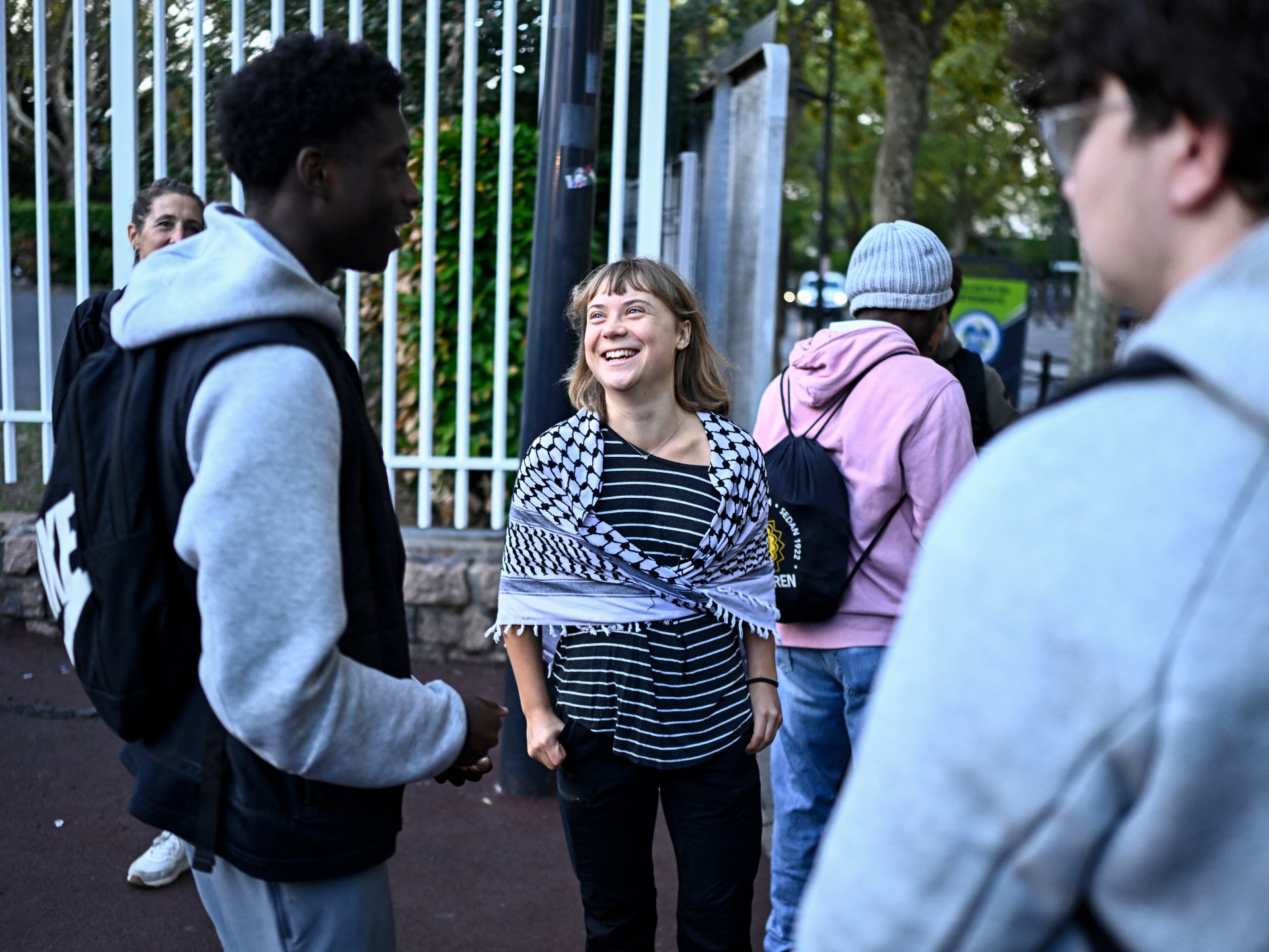 Climate activist Thunberg shows solidarity with French student protesters