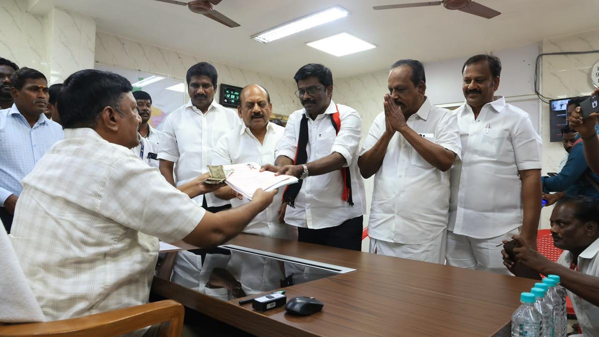 DMK candidate submits nomination for Madurantakam bypoll in Tamil Nadu