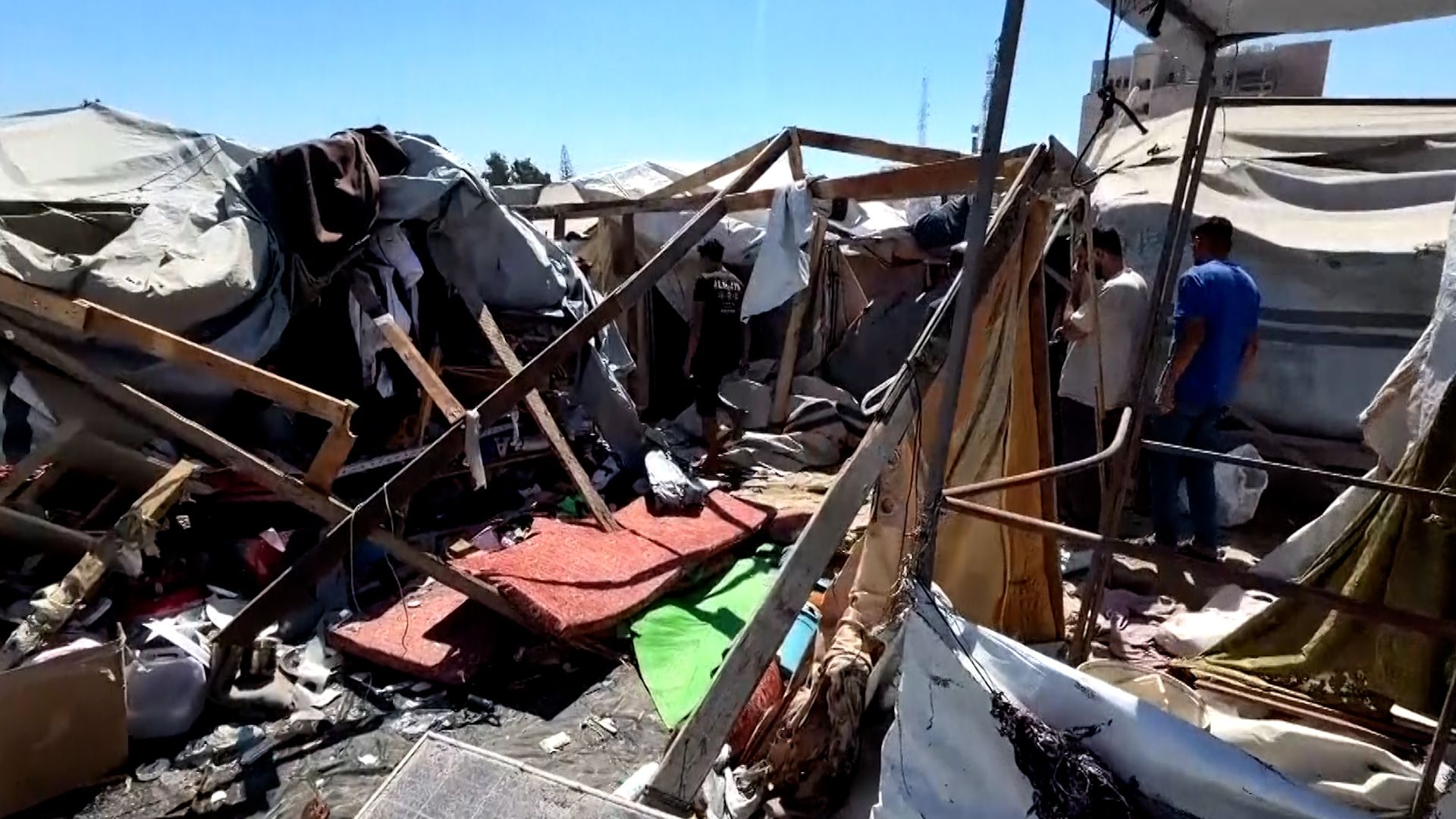 Israeli strike hits Gaza displacement camp, casualties reported