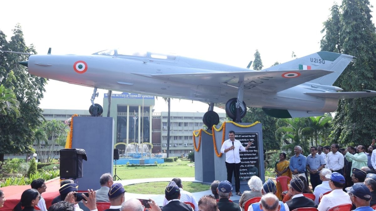 Retired MiG-21 Fighter Jet Takes Flight to Karnataka Campus