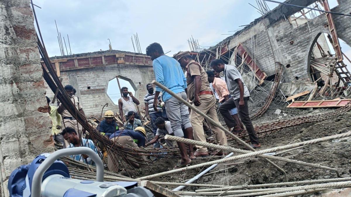 Three dead, 11 injured in church construction scaffolding collapse near Katpadi
