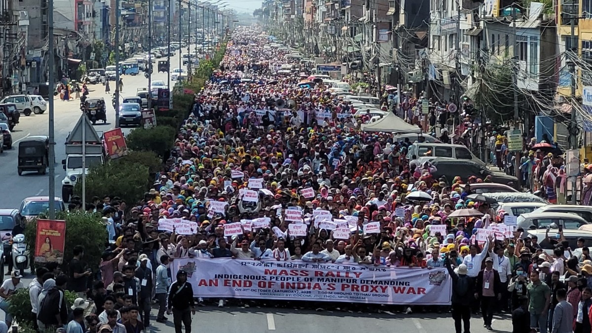 Manipur's Ethnic Groups Demonstrate Against Violence, Issue Demands to Centre