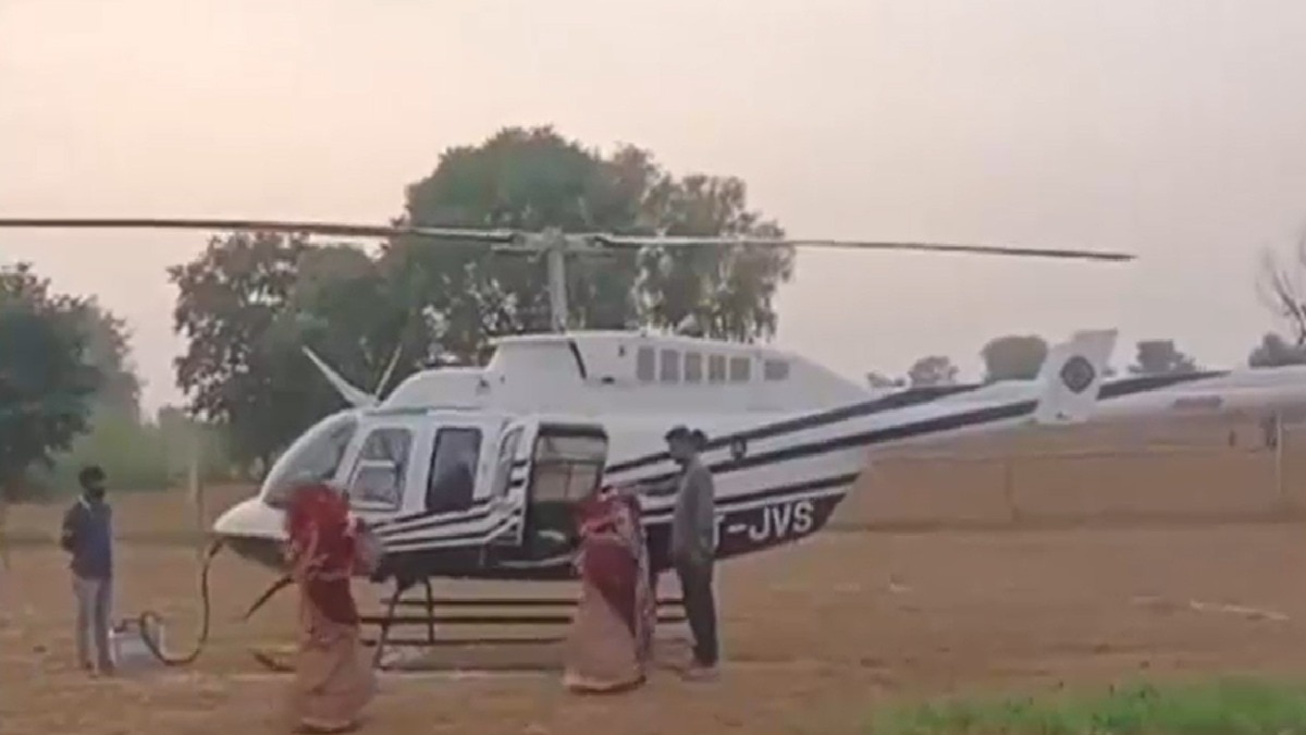 Brothers arrange helicopter exit for brides in Rajasthan wedding