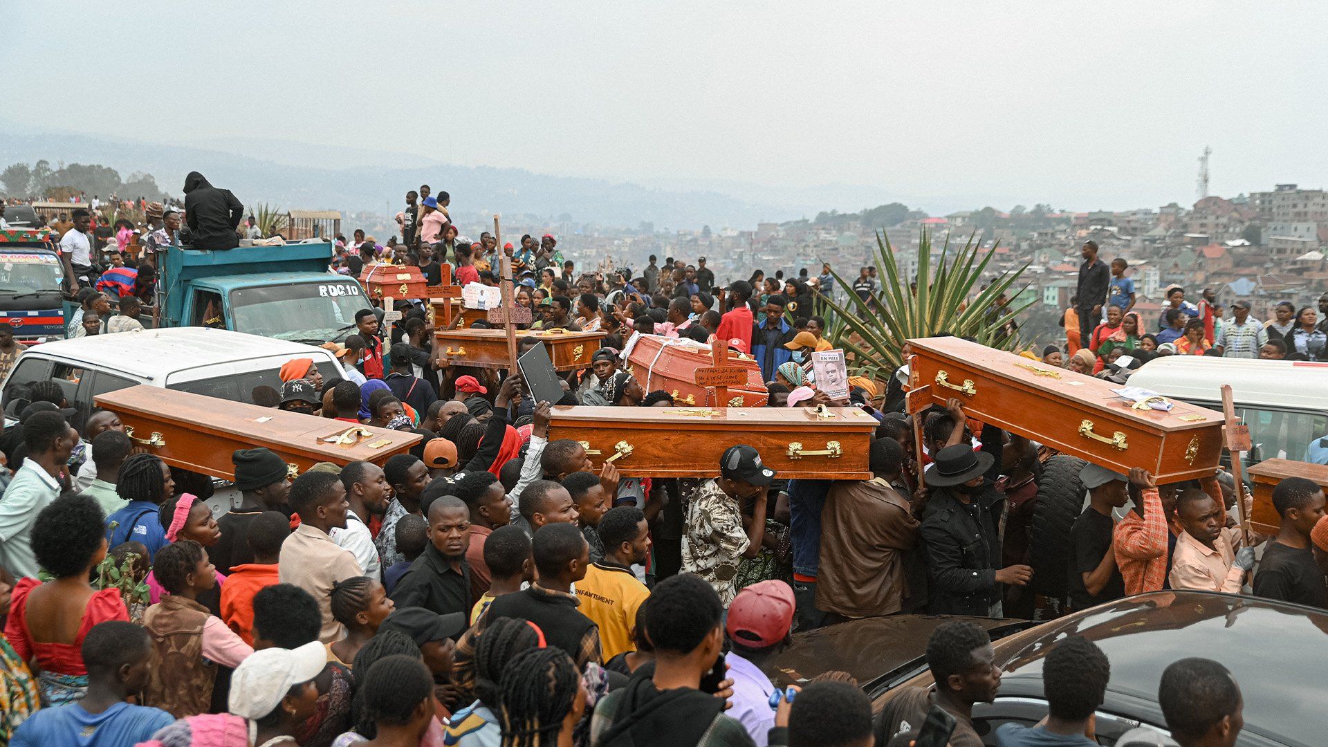 DR Congo holds funerals for 28 children killed in school fire