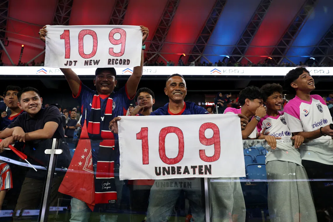 JDT extends unbeaten streak to record-breaking 109 matches