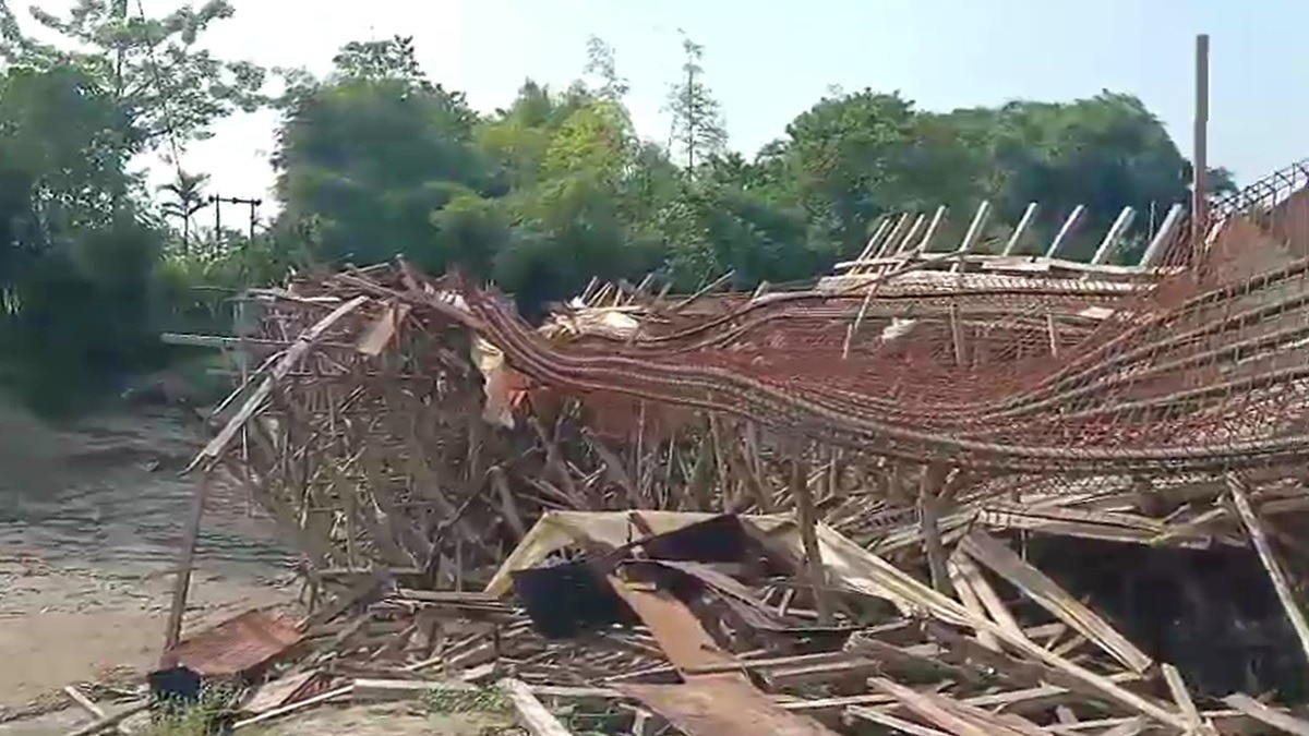 Newly-built bridge collapses in Assam before completion, workers escape