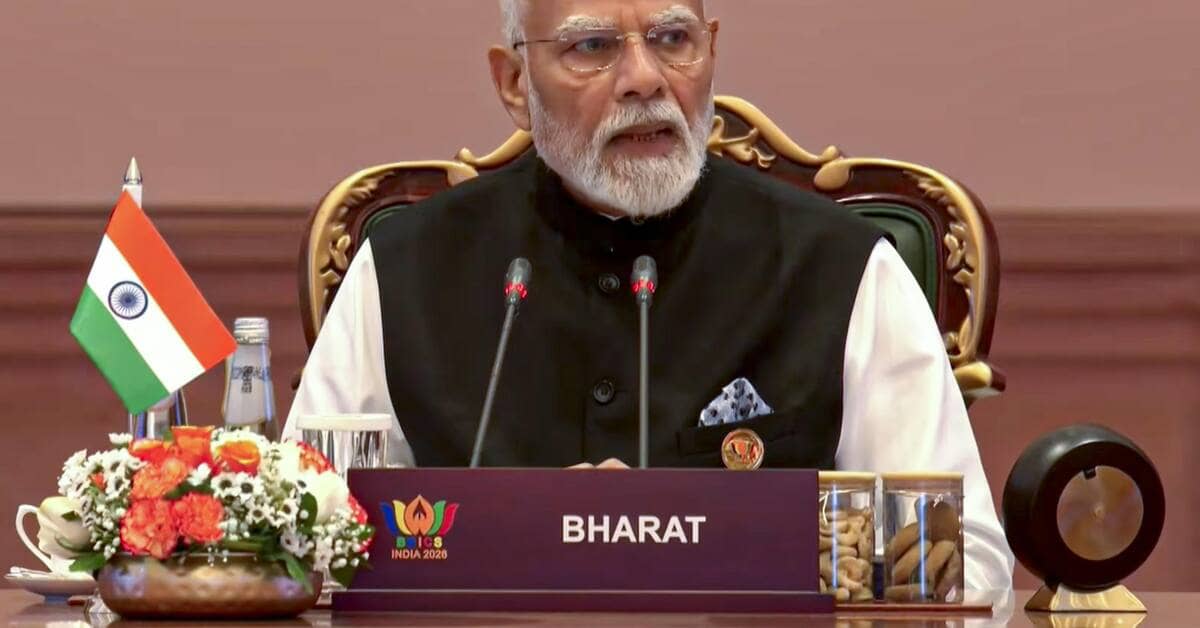 Tech weaponisation, mineral controls threaten global progress: Modi at BRICS