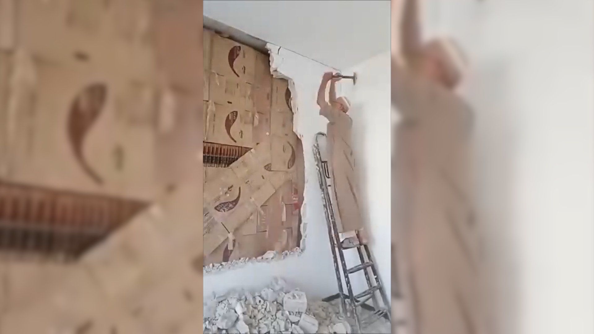 Syrian man reveals library concealed behind wall for 15 years