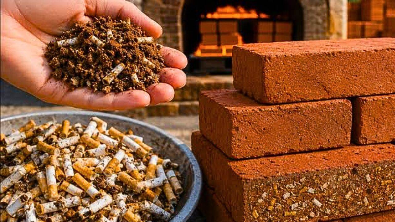 सिगरेट बट्स से ईंटें बनाने की नई तकनीक, ऊर्जा खपत में 10% की कमी
