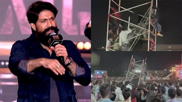 Stage collapse injures fans at Yash's Hyderabad event