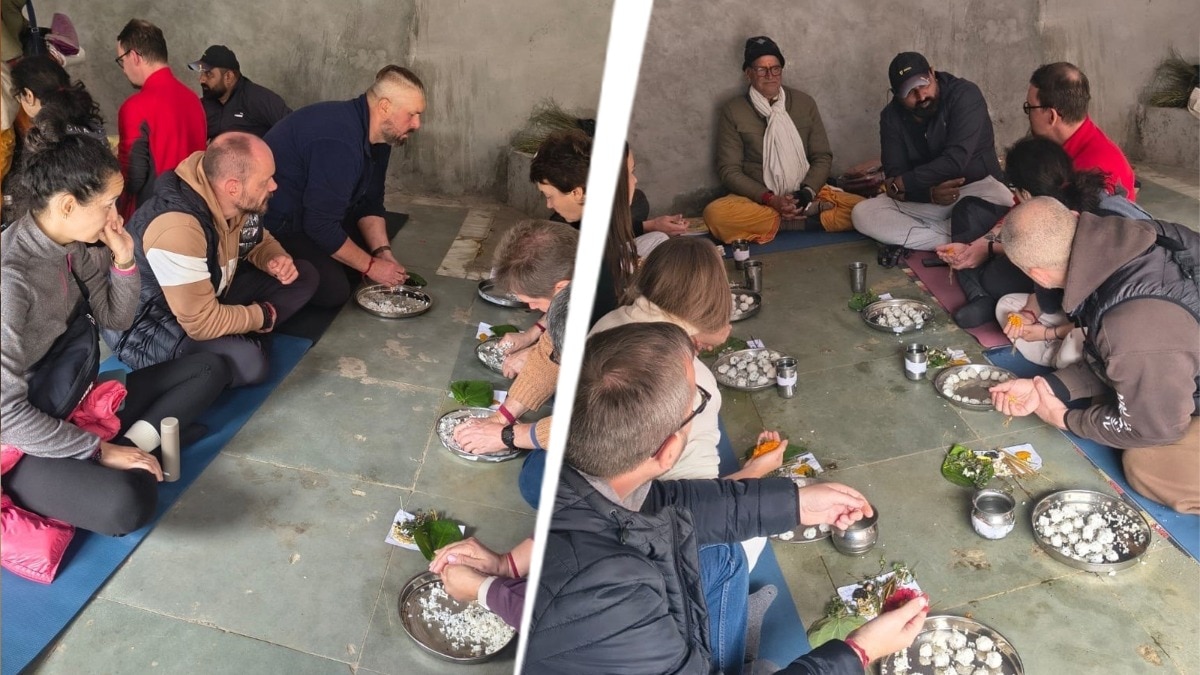 Russian pilgrims perform ancestral rituals at Badrinath shrine