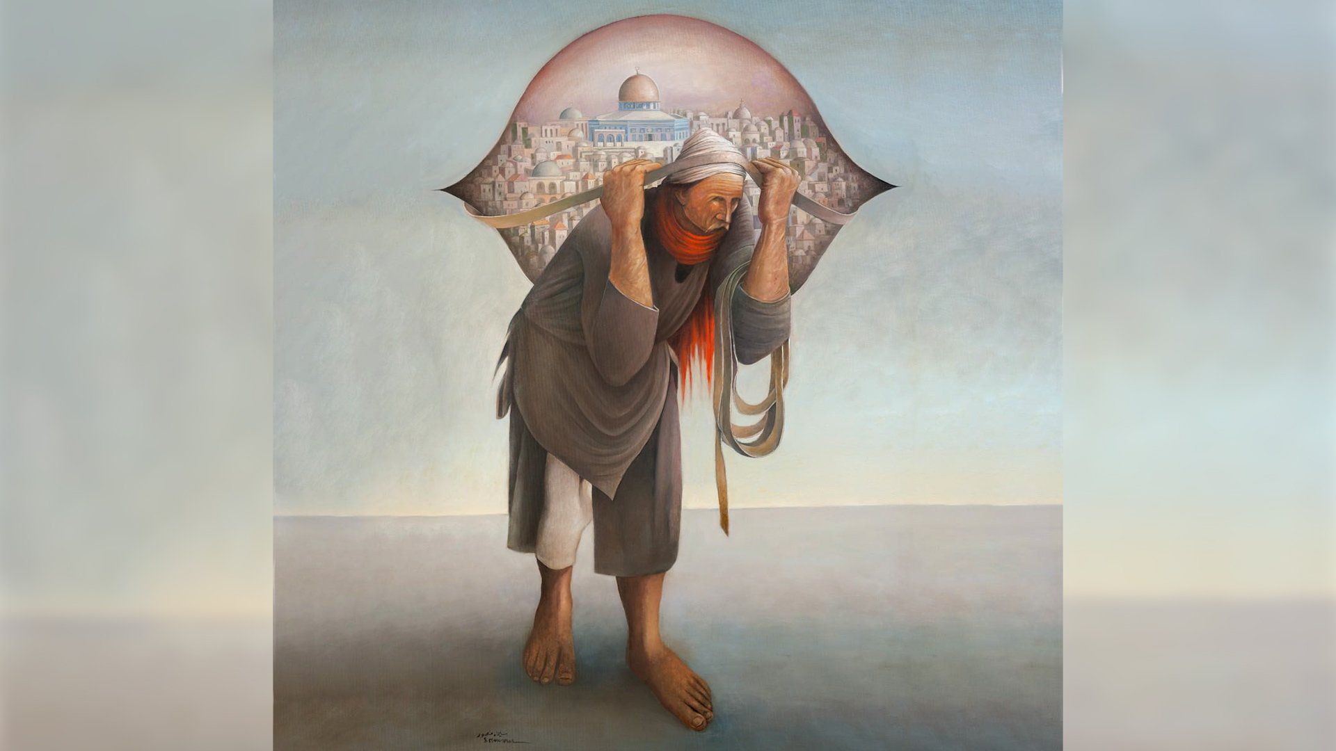 Palestinians bid farewell to celebrated artist Sliman Mansour