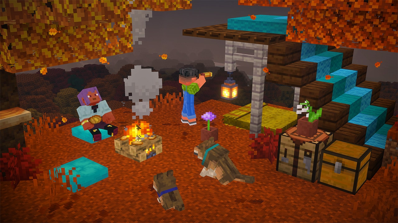 Minecraft's Wilderness Bound update brings autumn camping experience