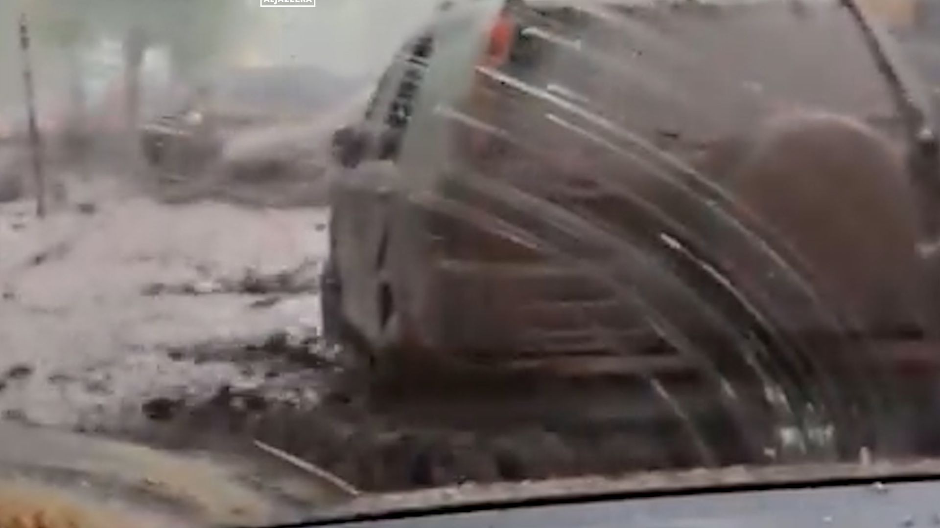 Motorist captures harrowing footage as floodwaters engulf vehicle in Chile