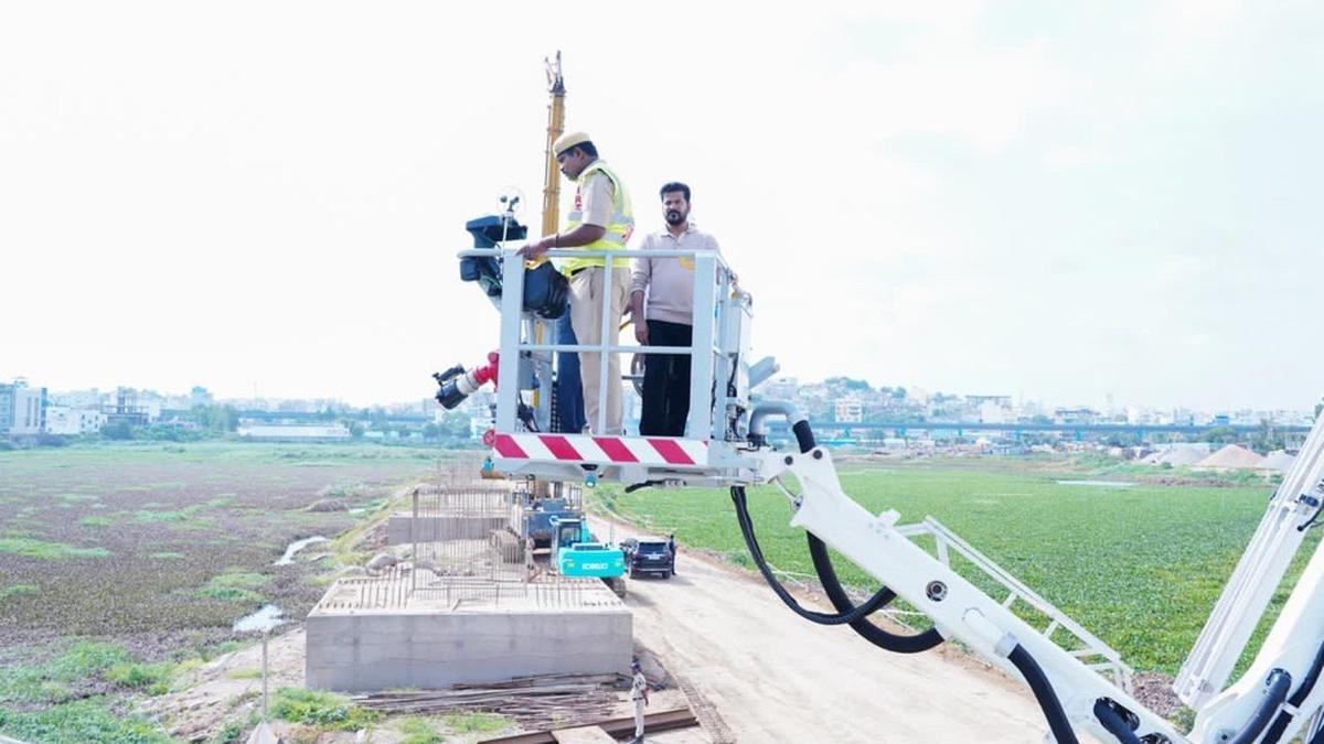 Telangana CM reviews restoration progress at historic Mir Alam tank