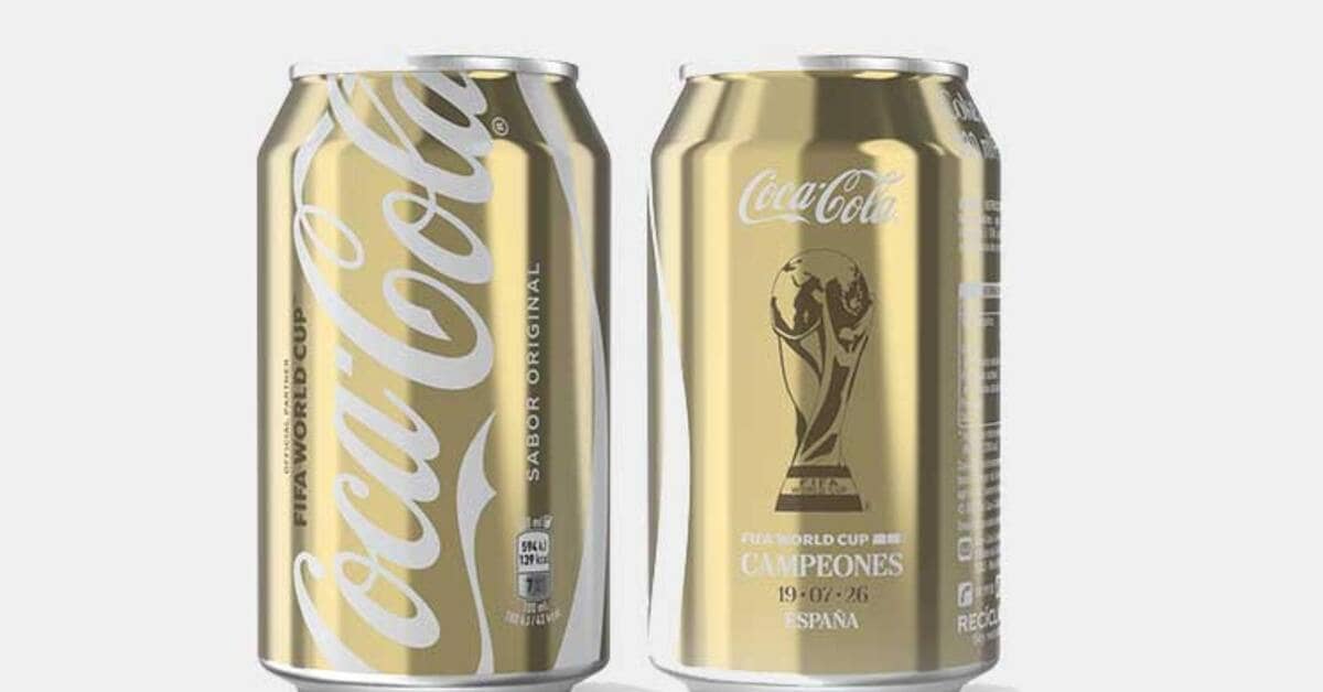 Coca-Cola releases commemorative golden can celebrating Spain's World Cup triumph