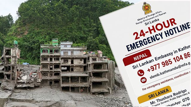Sri Lanka activates emergency hotlines for nationals caught in Nepal floods