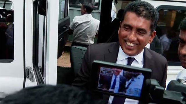 Former Minister Johnston Fernando appears before anti-corruption watchdog