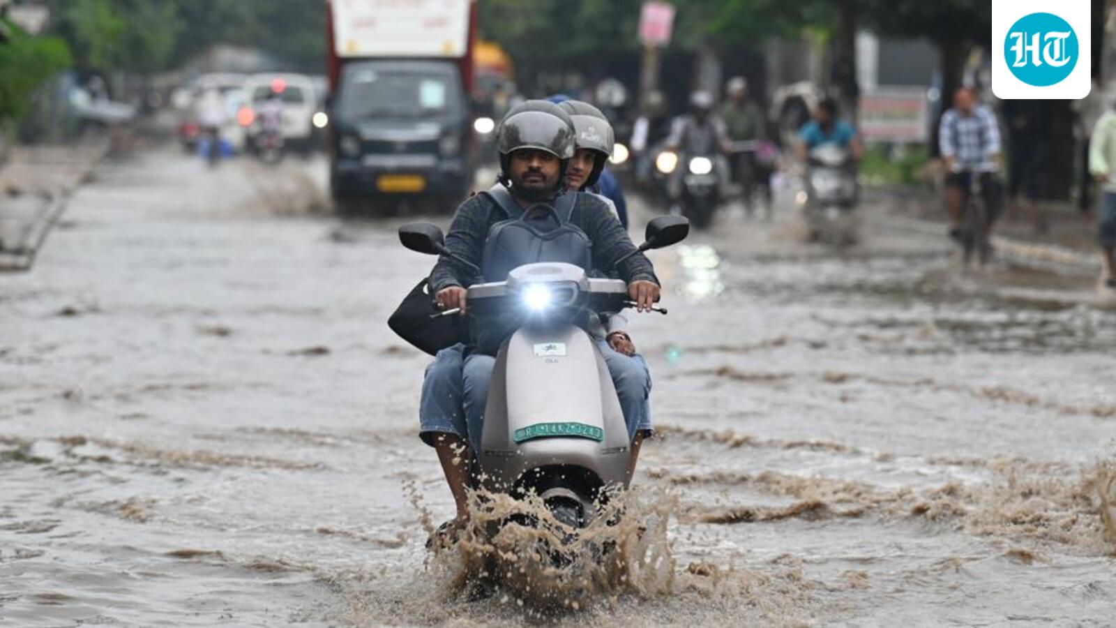 Gurugram rains ease air quality but trigger traffic chaos from waterlogging