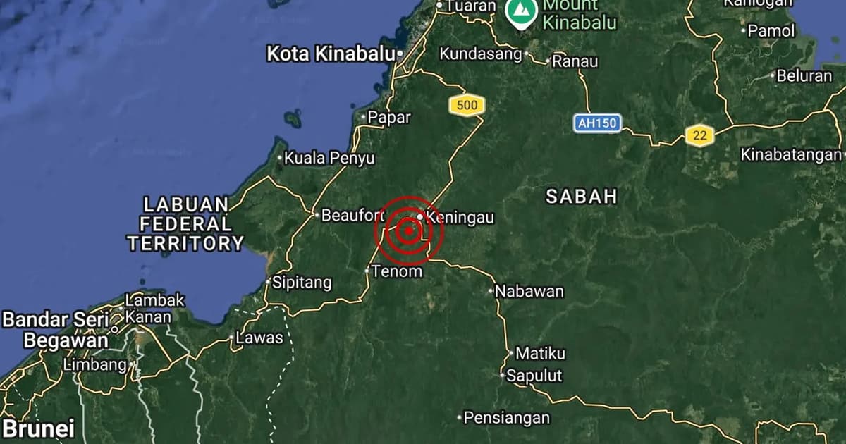 Magnitude 3.4 earthquake strikes Keningau in Sabah