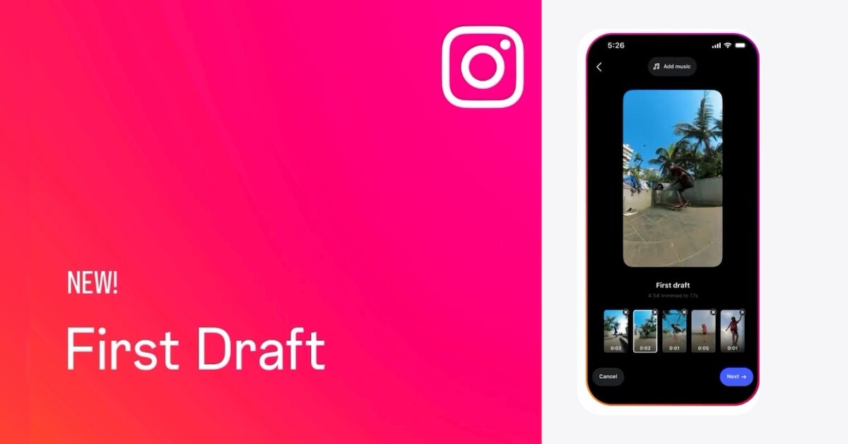 Instagram Launches AI Tool to Speed Up Reel Creation on iPhone