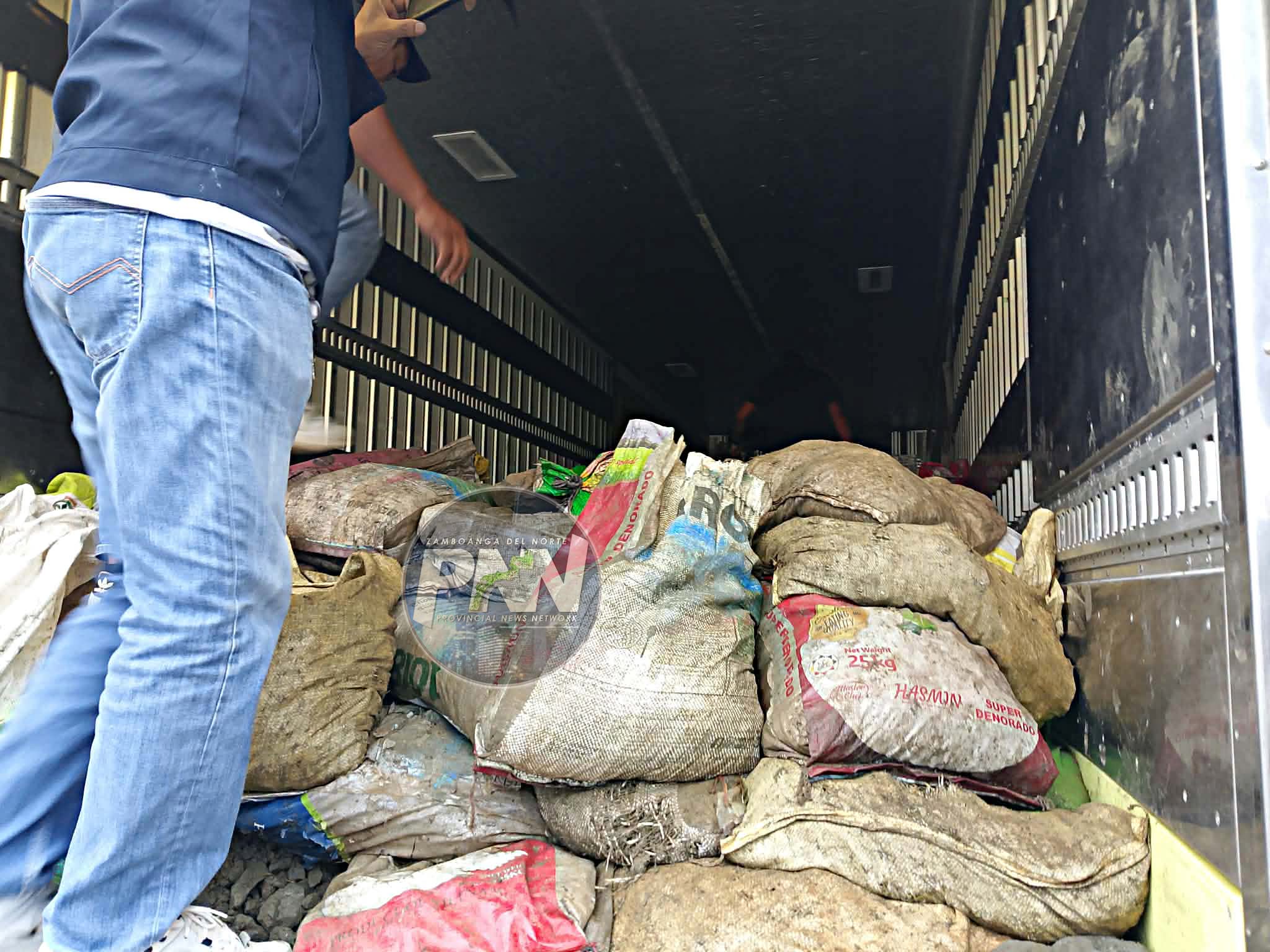 Authorities seize cargo van carrying 481 sacks of illegal mineral ore