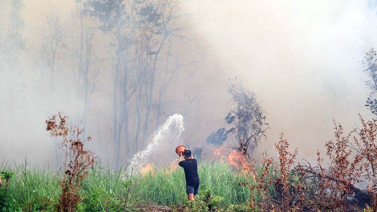 Indonesian forest fires blanket Malaysia, Singapore with toxic haze