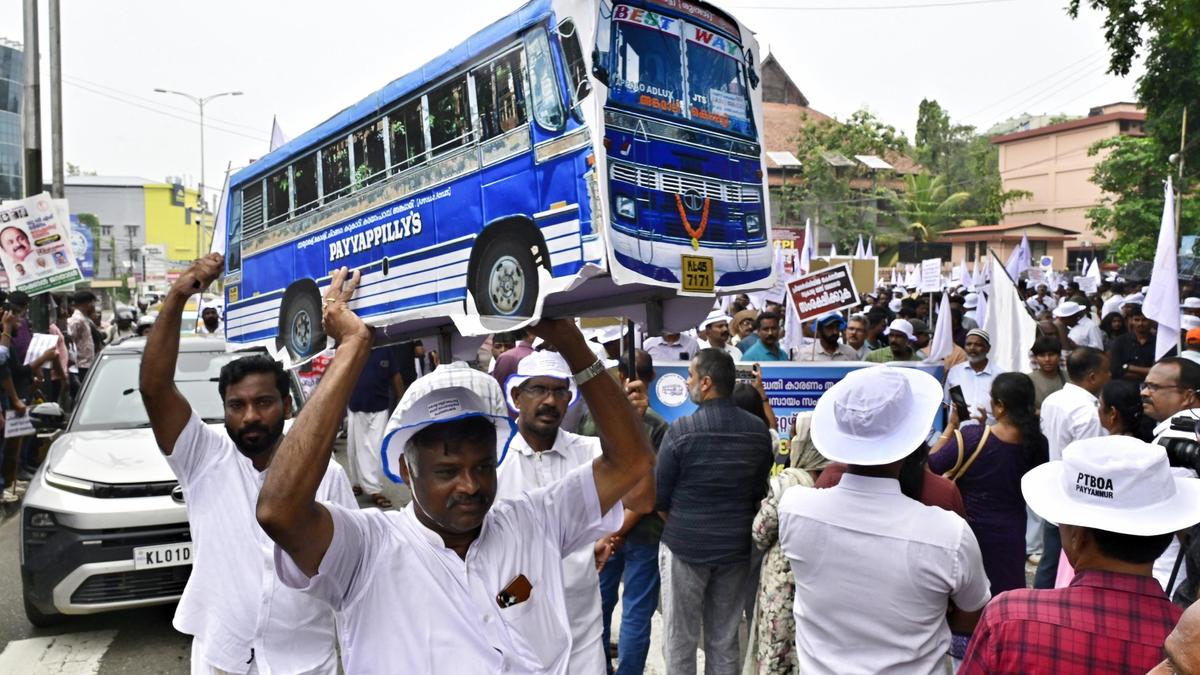 Kerala private bus operators launch indefinite hunger strike over free travel scheme