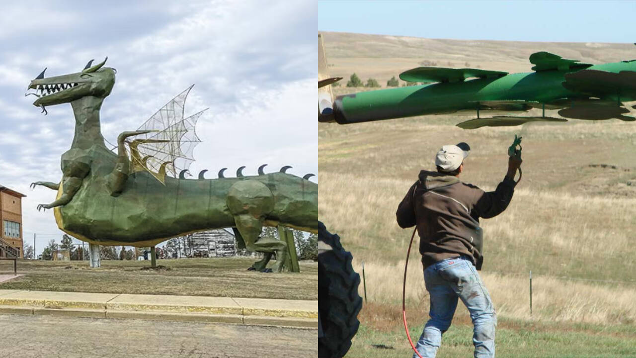 Former Teacher's Vision Creates Sculpture-Lined Highway Landmark