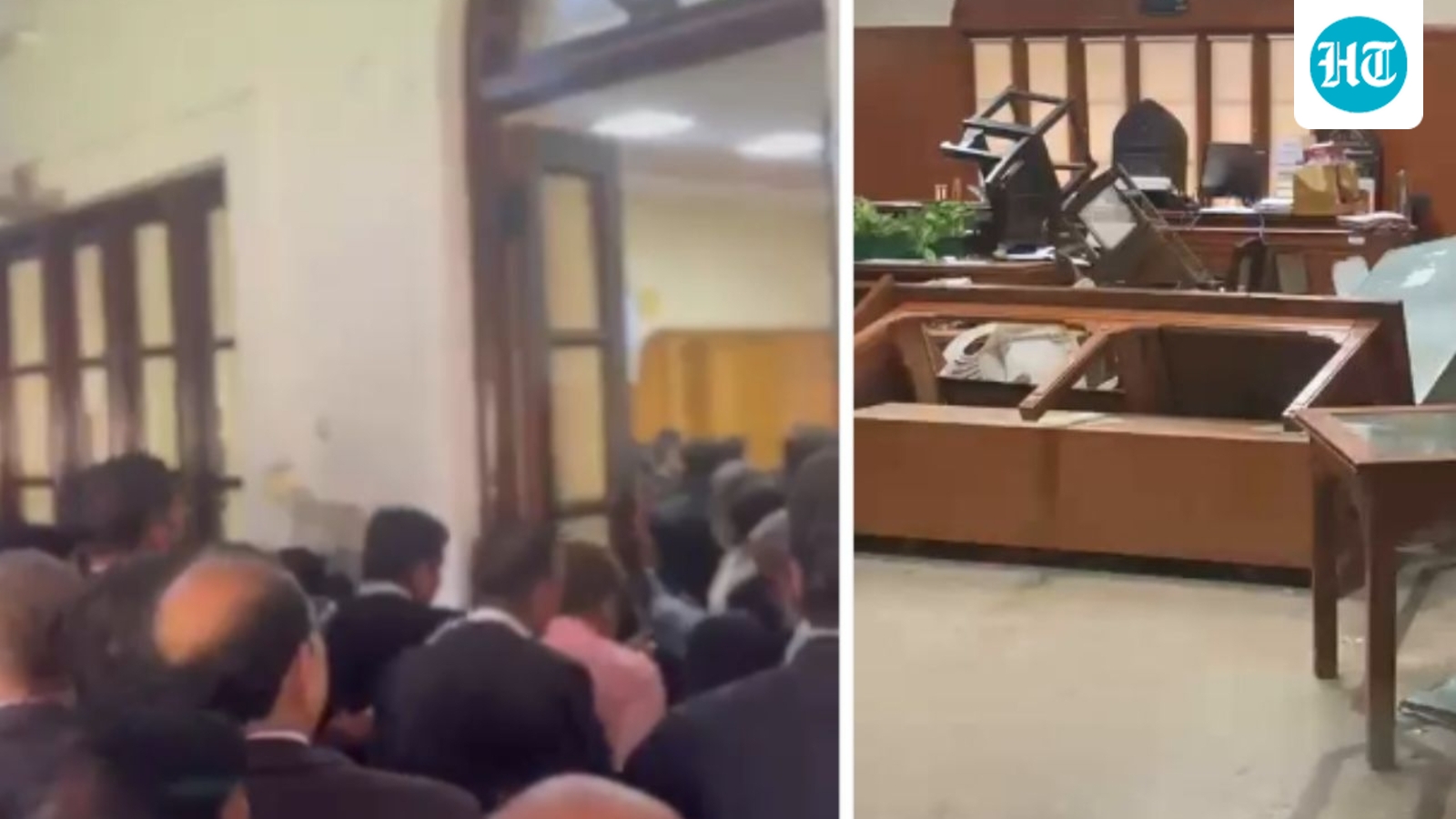 Allahabad High Court lawyers protest over judge conduct, damage courtroom
